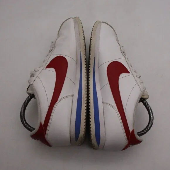 Nike Cortez Forrest Gump Leather White Red Blue Men's 8.5 Sneakers 819719-103